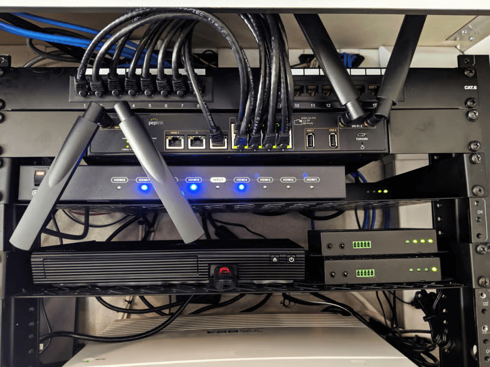 HD4 MBX router deployed in marine vessel showing real-world installation